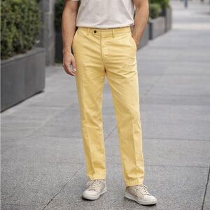 Vibrant Yellow Chinos with Relaxed Fit